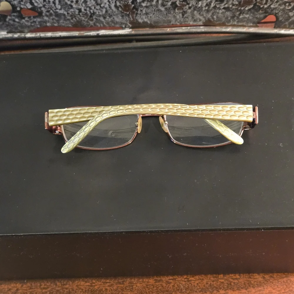 CFC 3002 Eyeglass Frames – 53‑16‑130 – Copper & Tan – Rectangular – Used